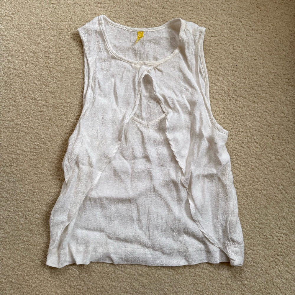 Free People white sleeveless blouse